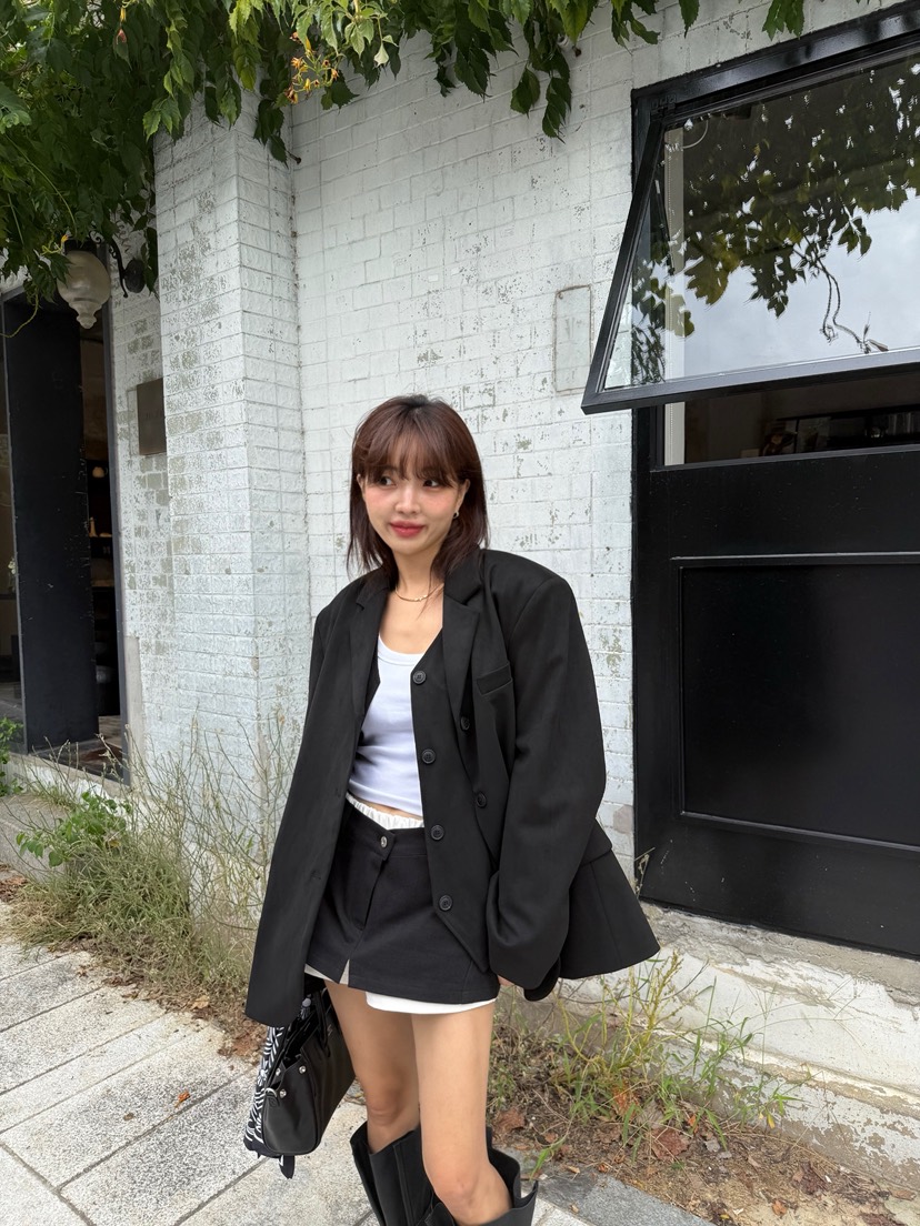 SOLAR韓國代購㊣女裝新品時尚職業25秋冬熱賣推薦夾克絨面革SOLAR夾克圖色2