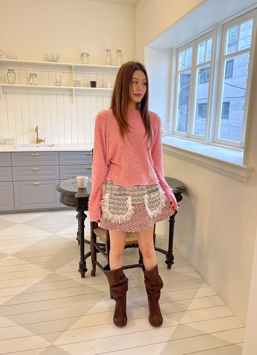 BOUTIQUE-L韓國代購㊣女裝新品熱賣時尚真品職業休閑長袖T恤BOUTIQUE-L長袖T恤