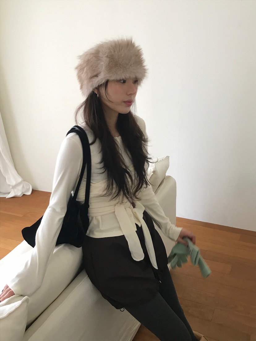 ESCHER東大門㊣實拍女士新款25秋冬推薦熱賣人氣職業帽子毛皮ESCHER帽子圖色1
