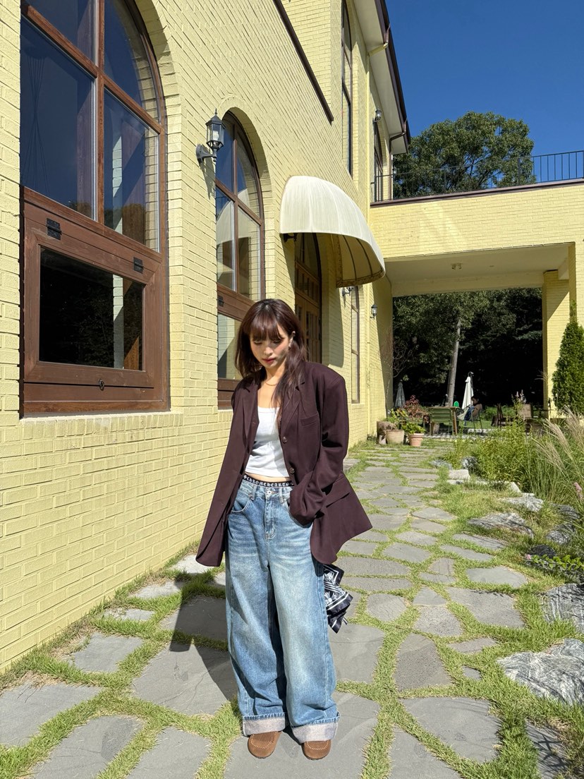 SOLAR東大門㊣直郵女裝新品熱賣真品25秋冬休閑推薦人氣牛仔褲SOLAR牛仔褲