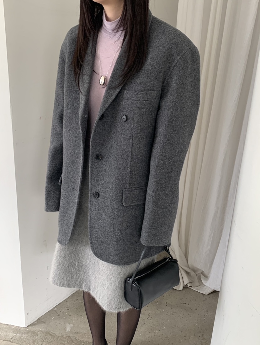 VAARA東大門㊣實拍女裝新款休閑中長款大衣不含內搭手工制作VAARA中長款大衣