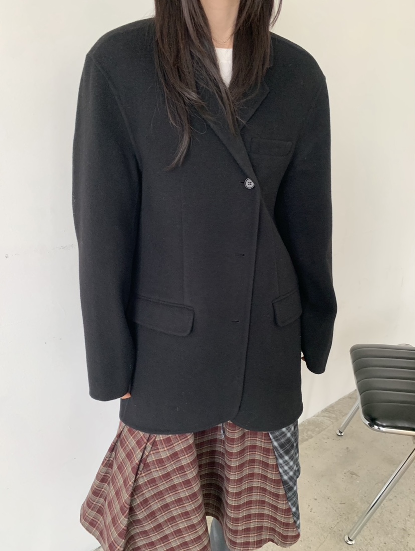 VAARA東大門㊣實拍女裝新款休閑中長款大衣不含內搭手工制作VAARA中長款大衣