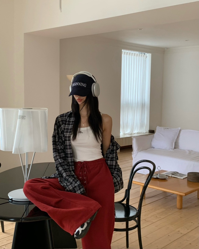 REVE CITE-L東大門㊣直郵女士新款職業人氣熱賣休閑褲系帶REVE CITE休閑褲
