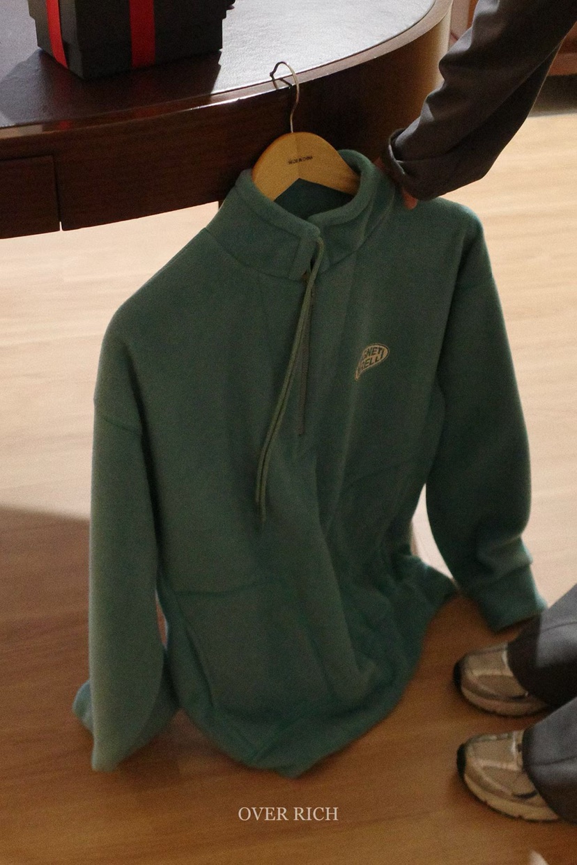 OVER RICH韓國直郵㊣女士新品25秋冬職業人氣真品衛衣拉鏈OVER RICH衛衣