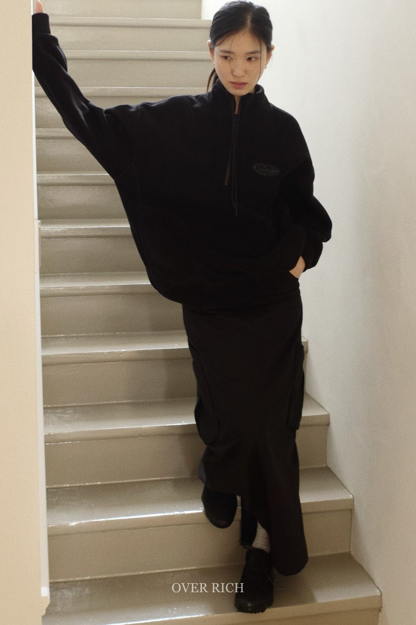 OVER RICH韓國直郵㊣女士新品25秋冬職業人氣真品衛衣拉鏈OVER RICH衛衣