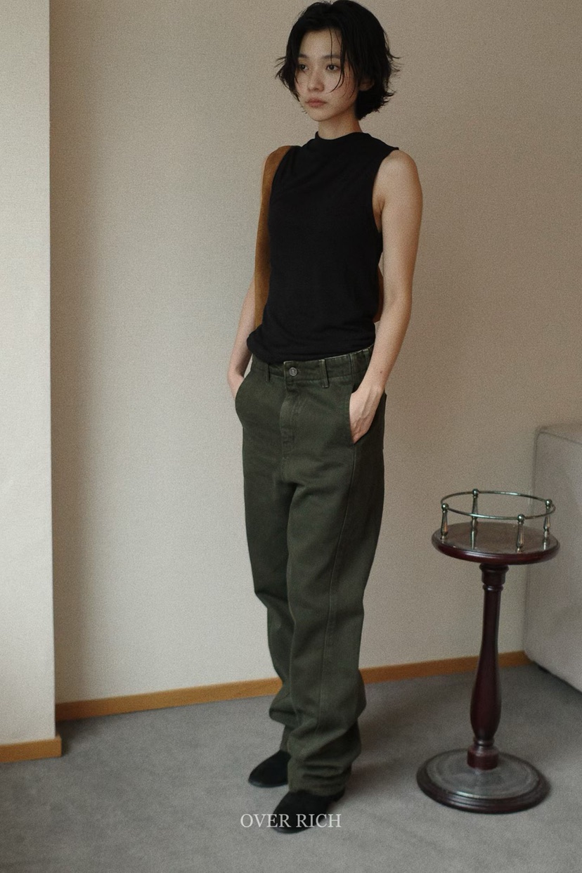 OVER RICH韓國直郵㊣女裝新款人氣真品休閑時尚職業牛仔褲OVER RICH牛仔褲