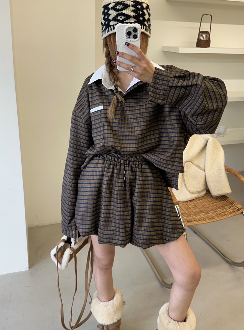 ZEROZERO東大門㊣代購女裝新品時尚休閑推薦真品職業短裙格紋ZEROZERO短裙