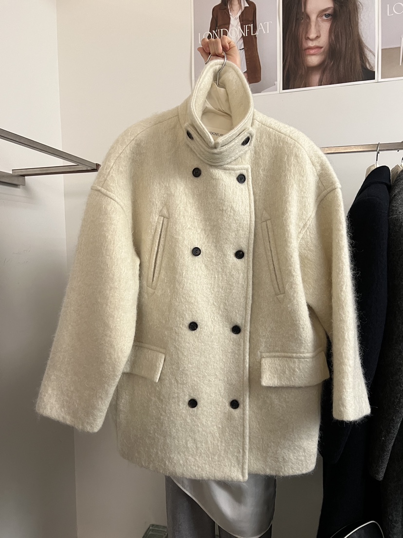 LONDON FLAT東大門㊣直郵女士新品職業熱賣25秋冬短款大衣LONDON FLAT短款大衣圖色1