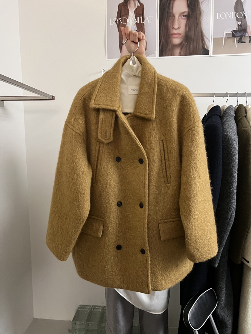 LONDON FLAT東大門㊣直郵女士新品職業熱賣25秋冬短款大衣LONDON FLAT短款大衣圖色2
