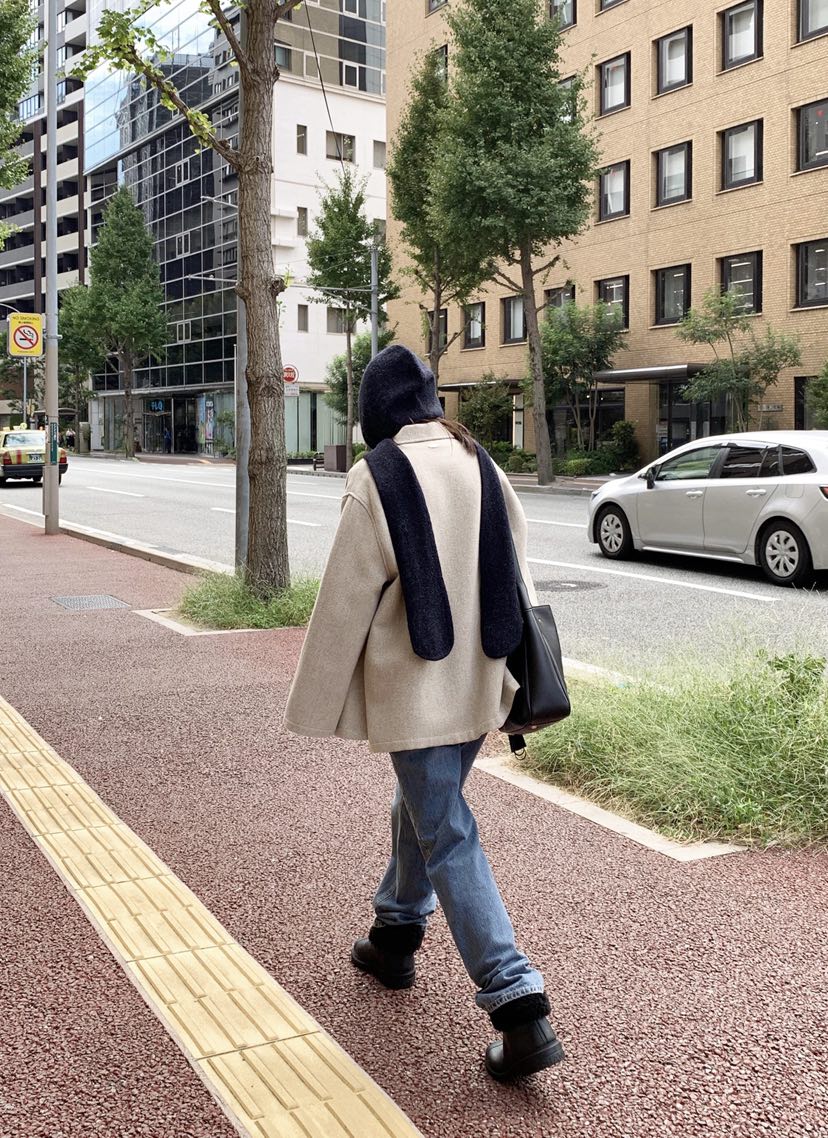 COURGETTE東大門㊣實拍女裝新款熱賣時尚25秋冬真品夾克羊毛COURGETTE夾克