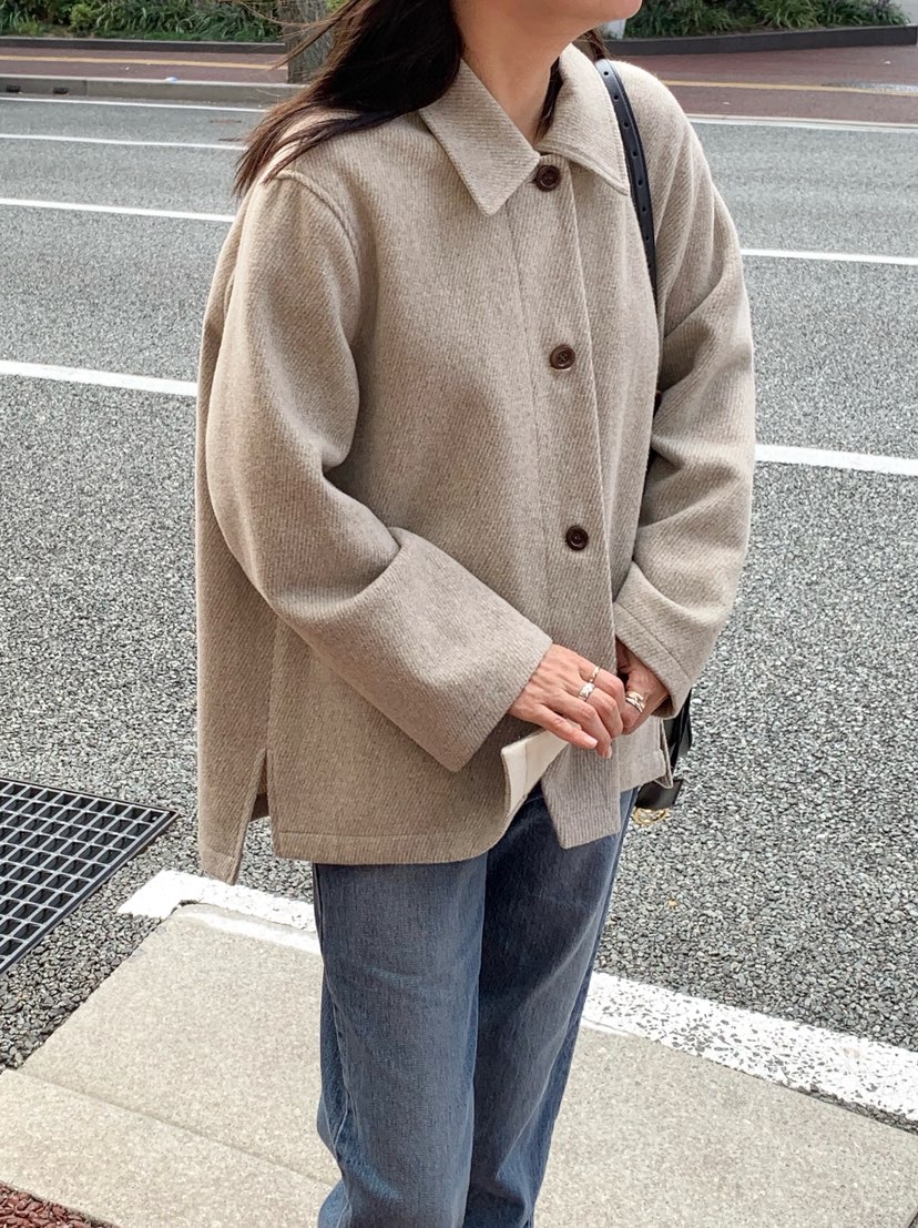 COURGETTE東大門㊣實拍女裝新款熱賣時尚25秋冬真品夾克羊毛COURGETTE夾克