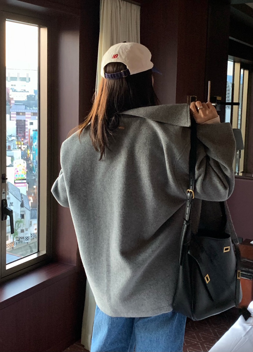 COURGETTE東大門㊣實拍女裝新款熱賣時尚25秋冬真品夾克羊毛COURGETTE夾克