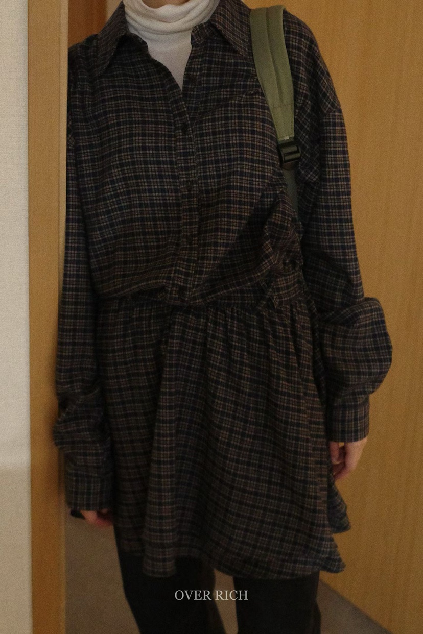 OVER RICH東大門㊣實拍女裝新款職業熱賣休閑推薦25秋冬連衣裙OVER RICH連衣裙