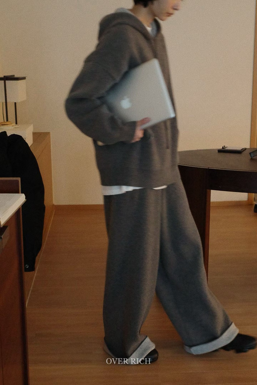 OVER RICH韓國代購㊣女士新品25秋冬推薦真品休閑褲雙排扣OVER RICH休閑褲