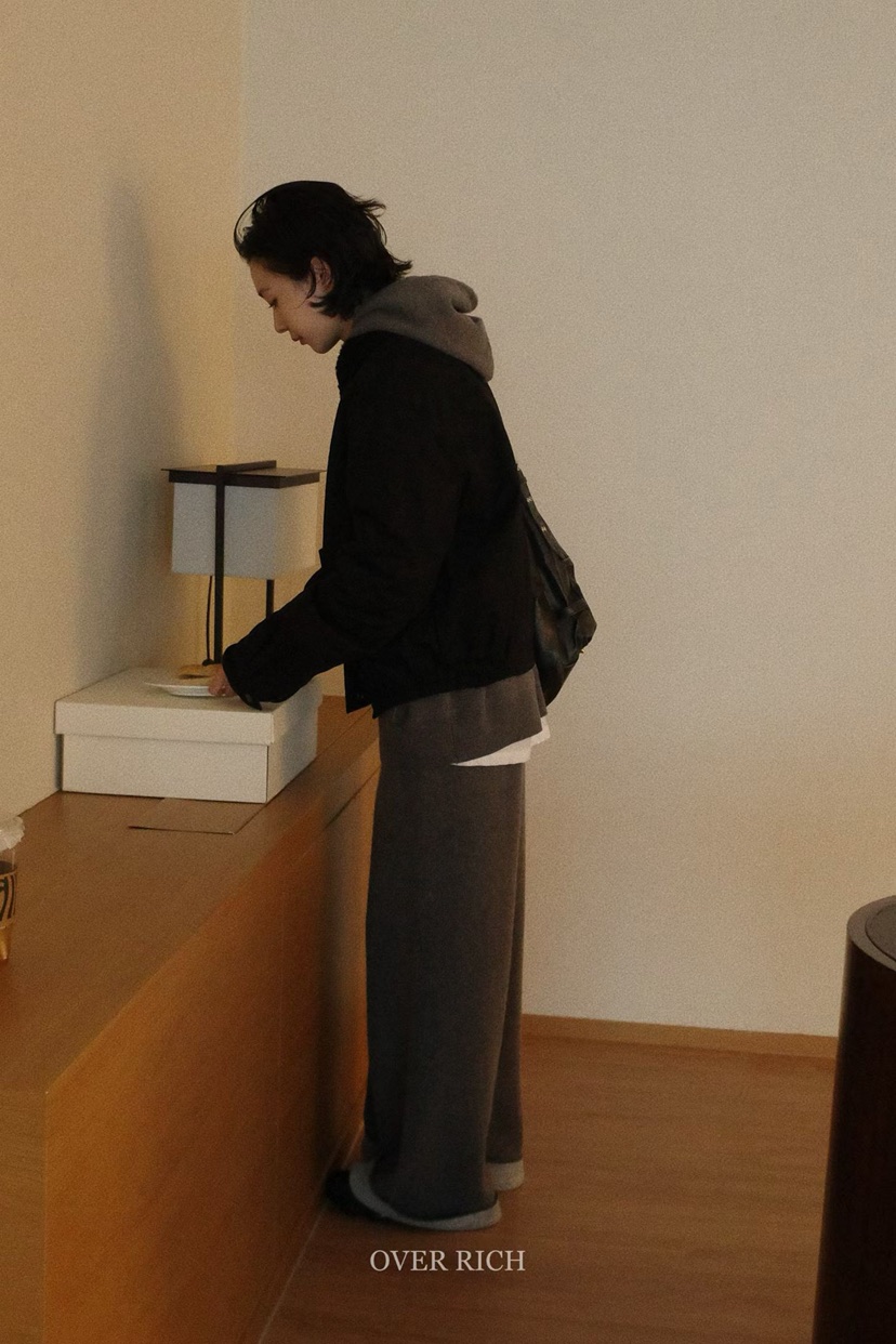 OVER RICH韓國代購㊣女士新品25秋冬推薦真品休閑褲雙排扣OVER RICH休閑褲