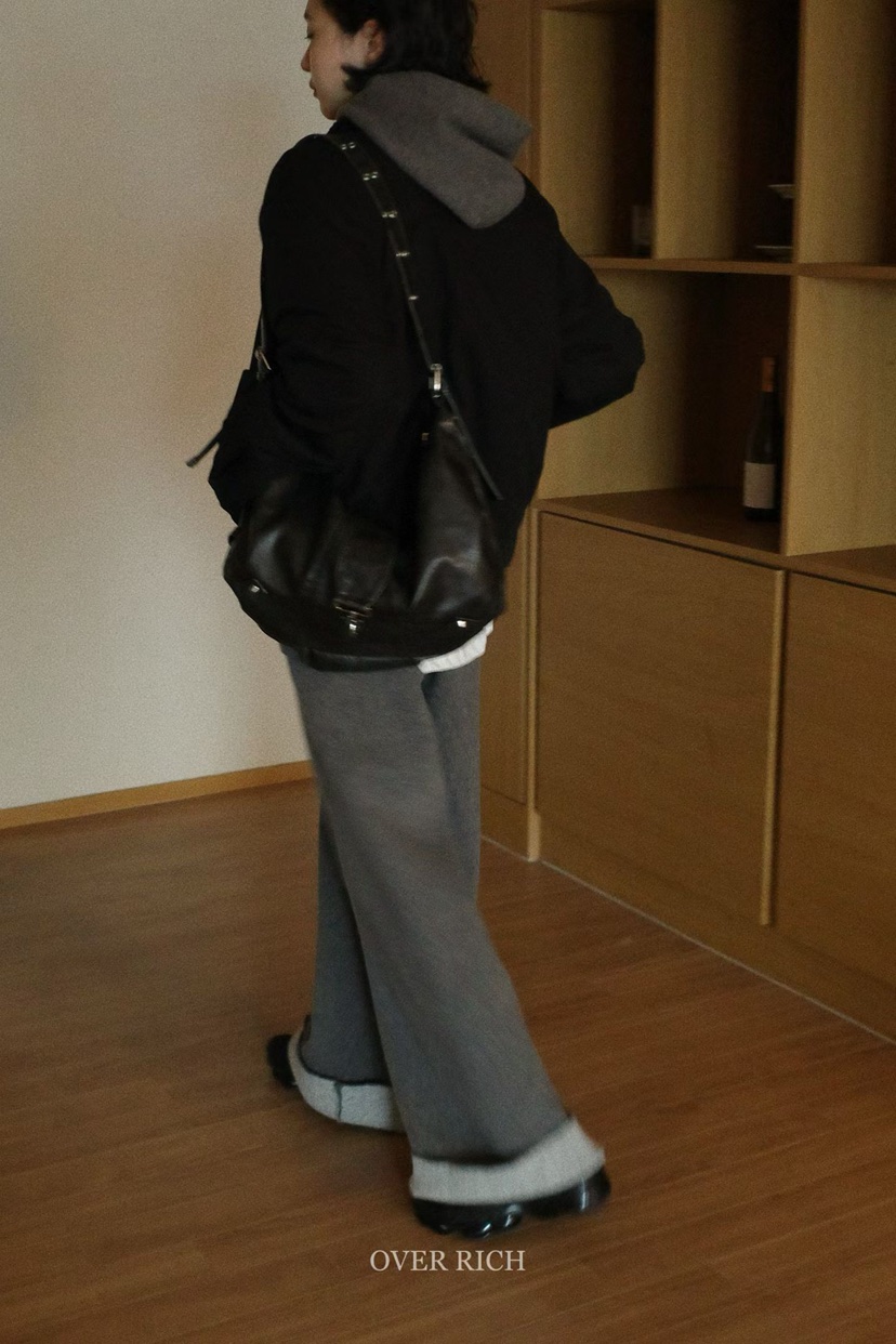 OVER RICH韓國代購㊣女士新品25秋冬推薦真品休閑褲雙排扣OVER RICH休閑褲