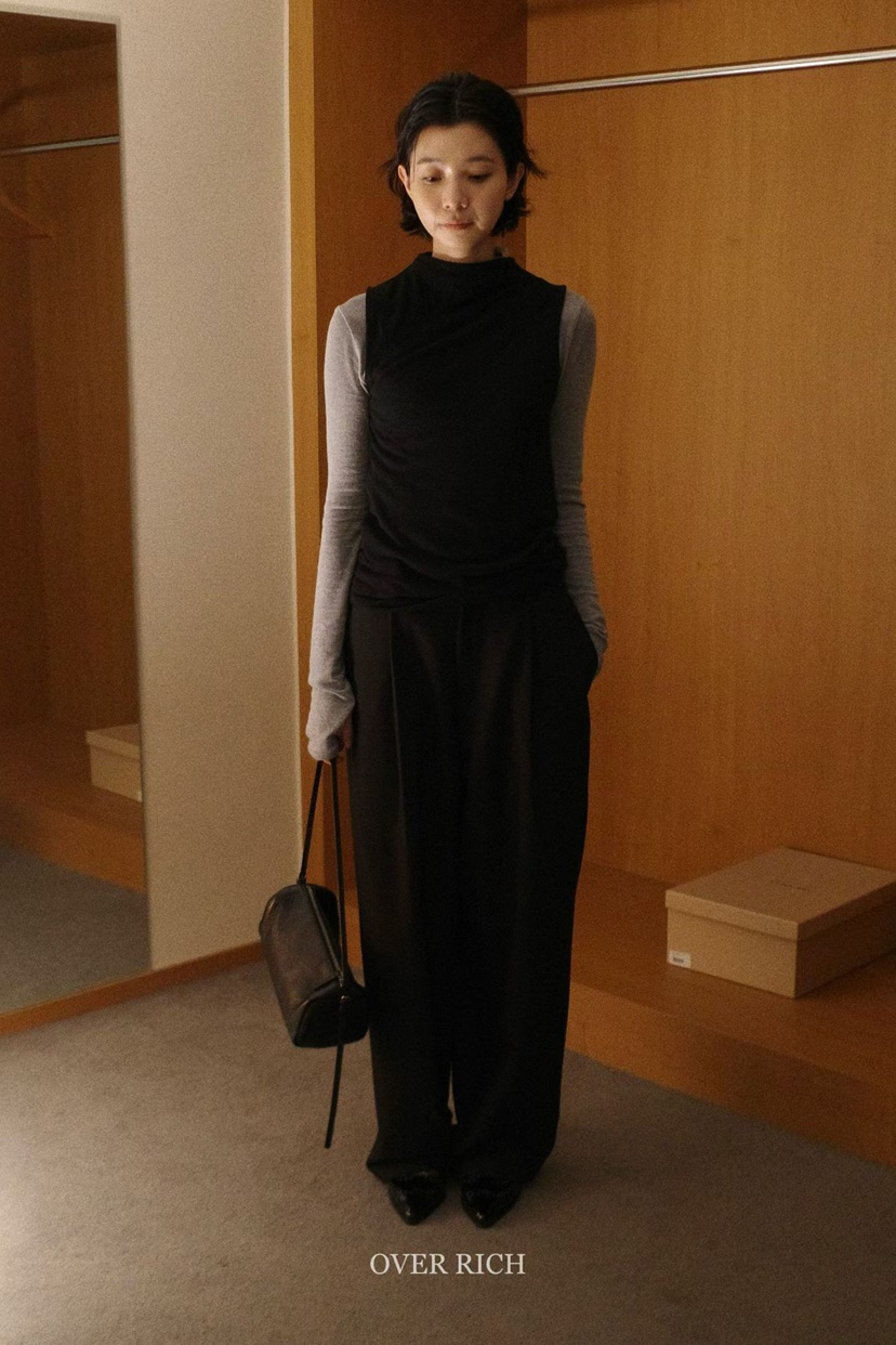 OVER RICH韓國直郵㊣女裝新品真品職業時尚推薦人氣休閑褲OVER RICH休閑褲