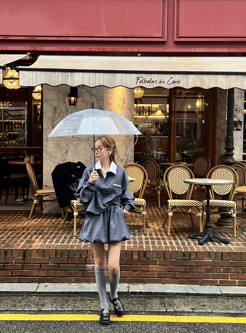 ZEROZERO東大門㊣直郵女裝新品人氣推薦襯衫蕾絲衫格紋高領ZEROZERO襯衫/蕾絲衫