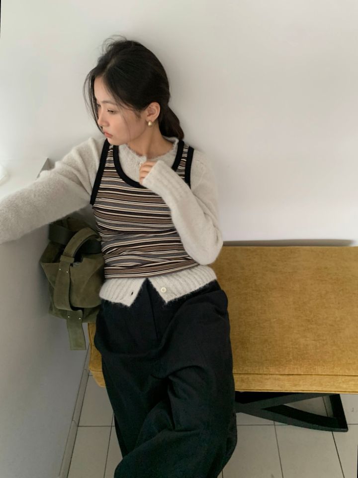 MARE韓國直郵㊣女士新款熱賣休閑人氣25秋冬針織衫羊駝毛開衫MARE針織衫