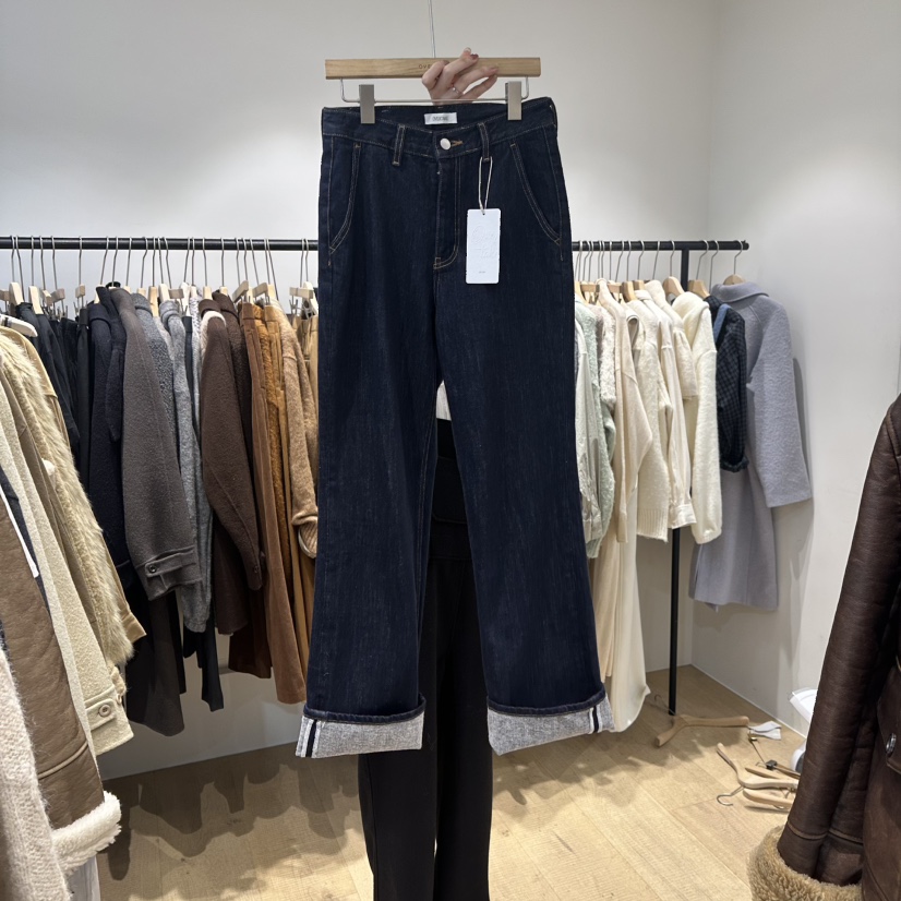 OVERTAKE東大門㊣代購女裝新品時尚真品25秋冬推薦職業牛仔褲OVERTAKE牛仔褲