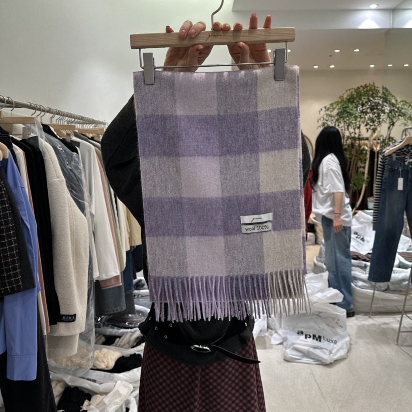 GRACIA韓國代購㊣女士新款真品25秋冬熱賣休閑推薦圍巾披肩GRACIA圍巾/披肩圖色2
