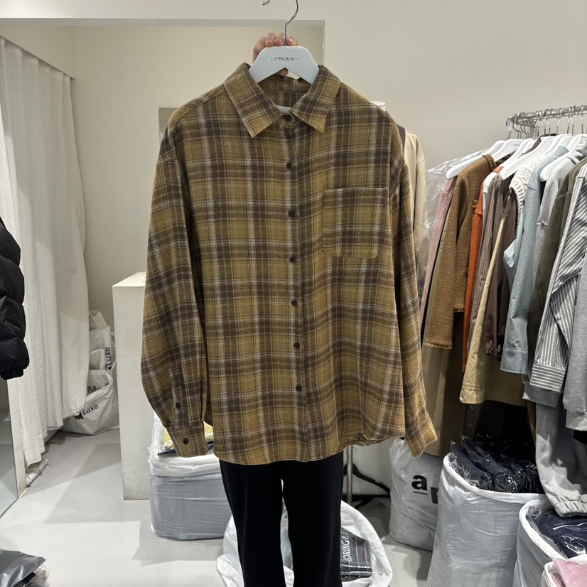 LORING RE I東大門㊣代購女裝新品25秋冬推薦職業襯衫蕾絲衫LORING RE-I/BARE襯衫/蕾絲衫圖色1