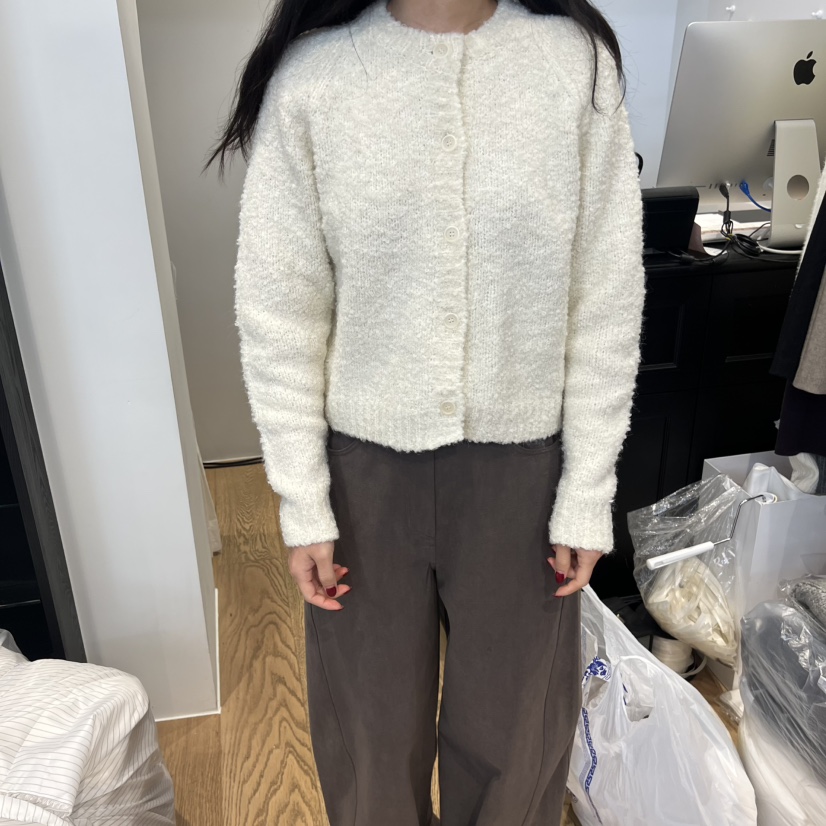 RIVEROOM東大門㊣直郵女士新款25秋冬時尚休閑毛衣羊毛開衫RIVEROOM毛衣圖色1