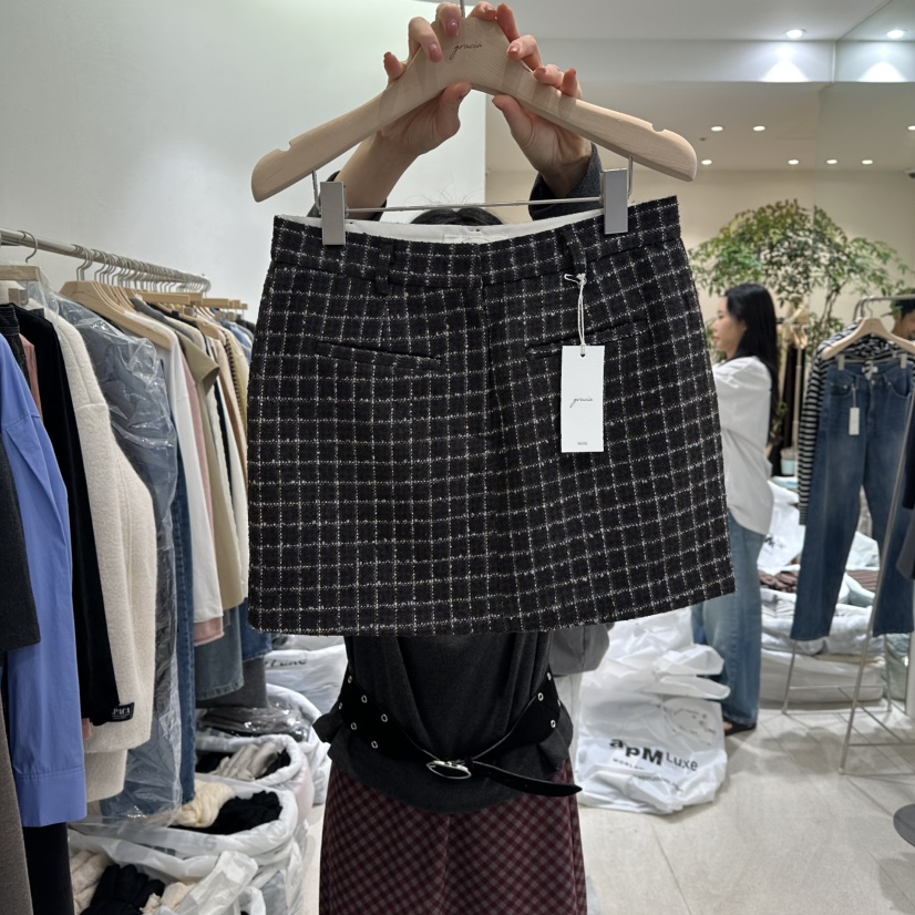GRACIA韓國直郵㊣女士新款休閑推薦真品時尚職業人氣25秋冬短裙GRACIA短裙圖色1
