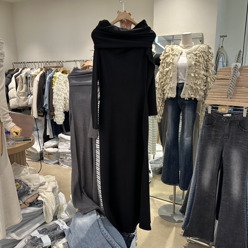 MAGNOLIA36-L韓國直郵㊣女裝新款職業真品25秋冬連衣裙不含腰帶MAGNOLIA36-L連衣裙圖色2