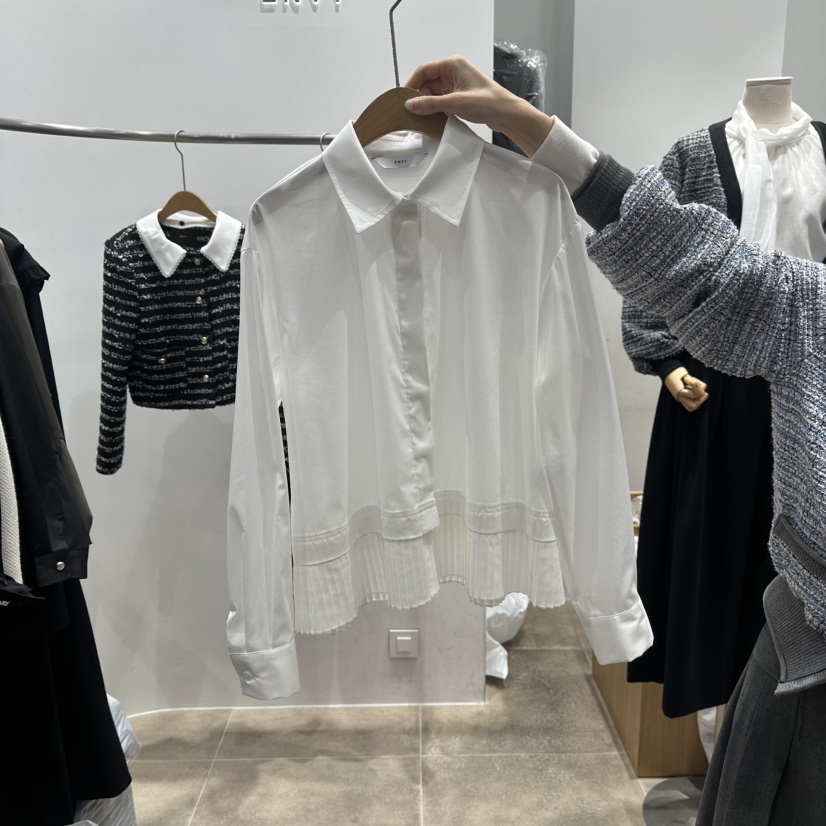 ENVY東大門㊣直郵女裝新品職業25秋冬熱賣推薦真品襯衫蕾絲衫ENVY襯衫/蕾絲衫圖色1