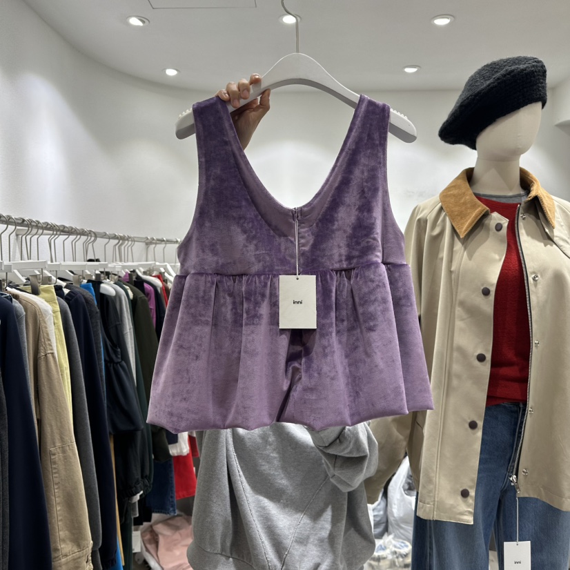 INNI東大門㊣直郵女士新款真品職業推薦熱賣25秋冬吊帶背心inni吊帶/背心