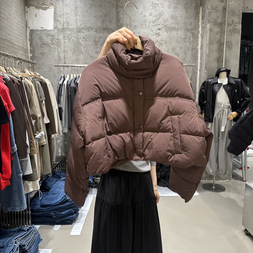JUNI韓國代購㊣女裝新品休閑25秋冬職業真品人氣短款羽絨服my juni短款羽絨服圖色2