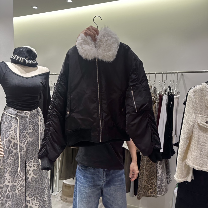 BAIE.38韓國代購㊣女士新品人氣休閑25秋冬夾克可拆卸兔子BAIE.38夾克圖色2
