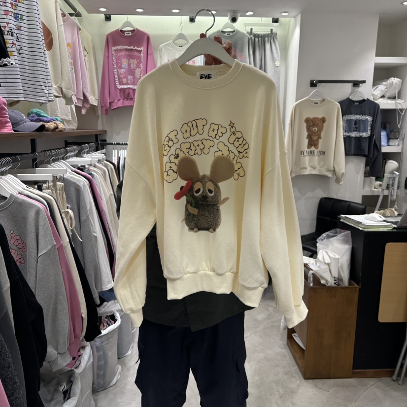 EVE東大門㊣直郵女士新品25秋冬職業真品時尚人氣休閑推薦衛衣EVE衛衣圖色1