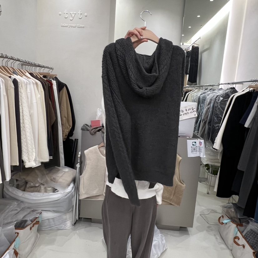 TAKE YOUE TIME東大門㊣代購女士新品熱賣人氣毛衣開衫連帽TAKE YOUE TIME毛衣