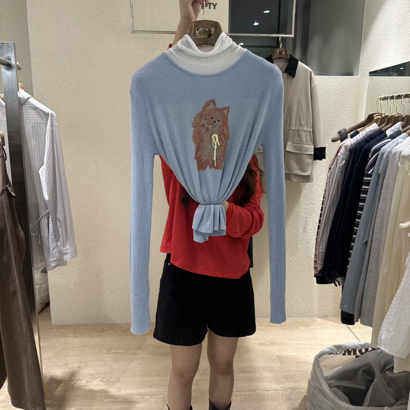 EMPTY韓國代購㊣女裝新款人氣休閑熱賣職業推薦針織衫不含內搭EMPTY針織衫