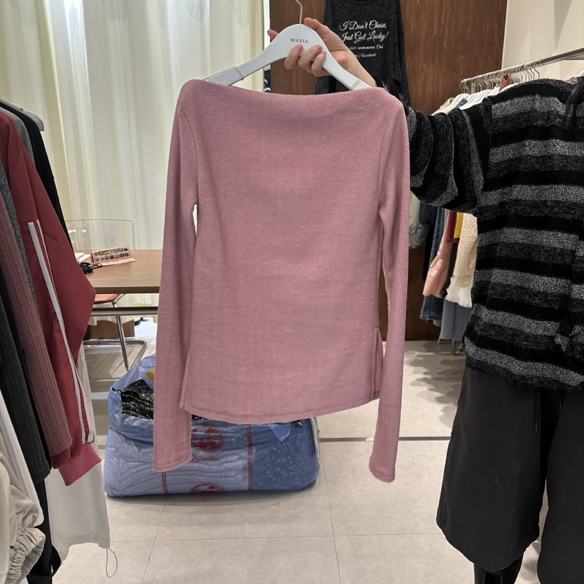 BUCKLE東大門㊣代購女裝新品職業人氣熱賣推薦真品長袖T恤柔軟BUCKLE長袖T恤圖色2
