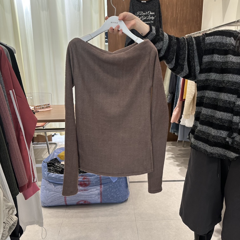 BUCKLE東大門㊣代購女裝新品職業人氣熱賣推薦真品長袖T恤柔軟BUCKLE長袖T恤圖色3