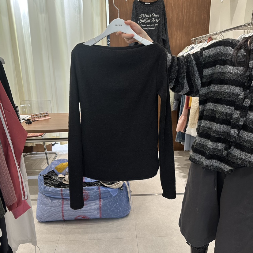 BUCKLE東大門㊣代購女裝新品職業人氣熱賣推薦真品長袖T恤柔軟BUCKLE長袖T恤圖色4