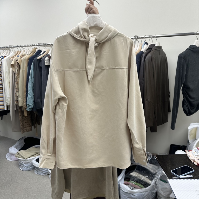 AMOEBA東大門㊣直郵女士新品25秋冬休閑職業襯衫蕾絲衫披肩AMOEBA襯衫/蕾絲衫