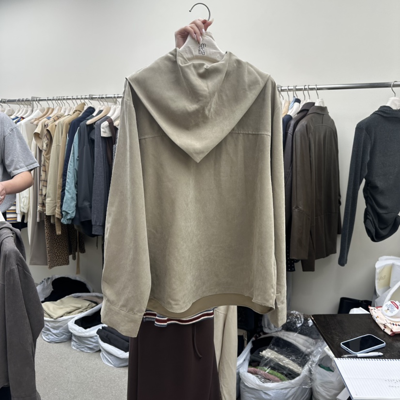 AMOEBA東大門㊣直郵女士新品25秋冬休閑職業襯衫蕾絲衫披肩AMOEBA襯衫/蕾絲衫圖色2