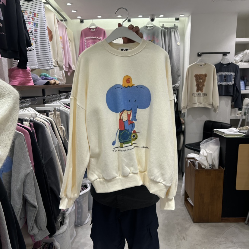 EVE東大門㊣實拍女裝新品25秋冬時尚人氣休閑推薦熱賣職業衛衣EVE衛衣