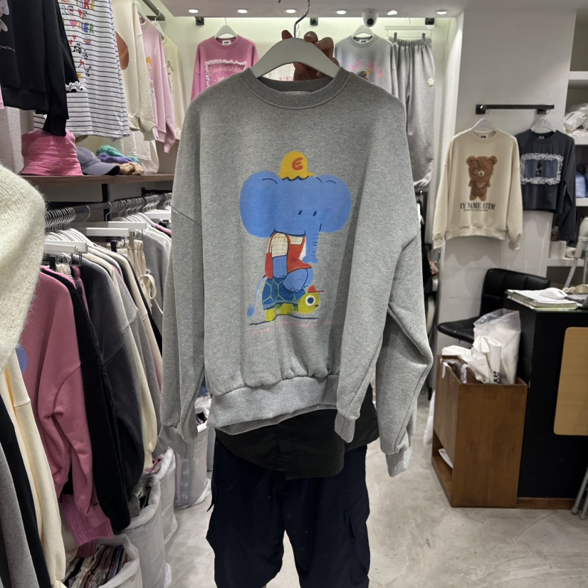 EVE東大門㊣實拍女裝新品25秋冬時尚人氣休閑推薦熱賣職業衛衣EVE衛衣圖色3
