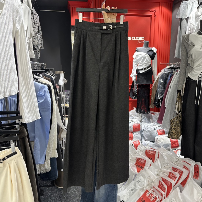 RARE CLOSET東大門㊣直郵女裝新品推薦真品25秋冬休閑褲羊毛RARE CLOSET休閑褲圖色2