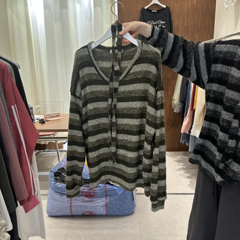 BUCKLE東大門㊣直郵女士新品熱賣人氣25秋冬時尚針織衫含脖帶BUCKLE針織衫圖色1