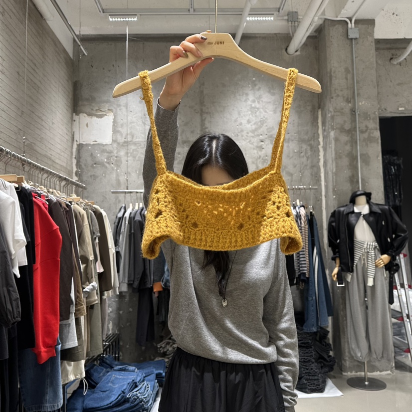 JUNI韓國直郵㊣女士新品推薦休閑25秋冬真品人氣熱賣吊帶背心my juni吊帶/背心圖色3