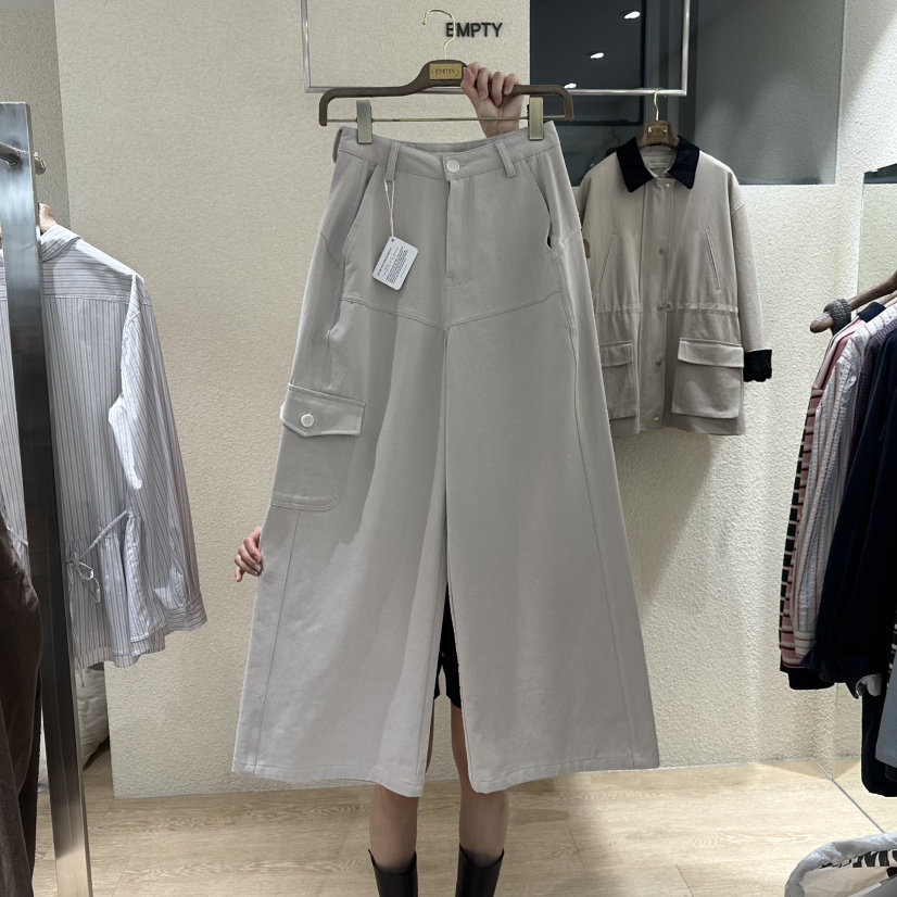 EMPTY韓國直郵㊣女士新品休閑職業真品25秋冬熱賣休閑褲工裝褲EMPTY休閑褲圖色1