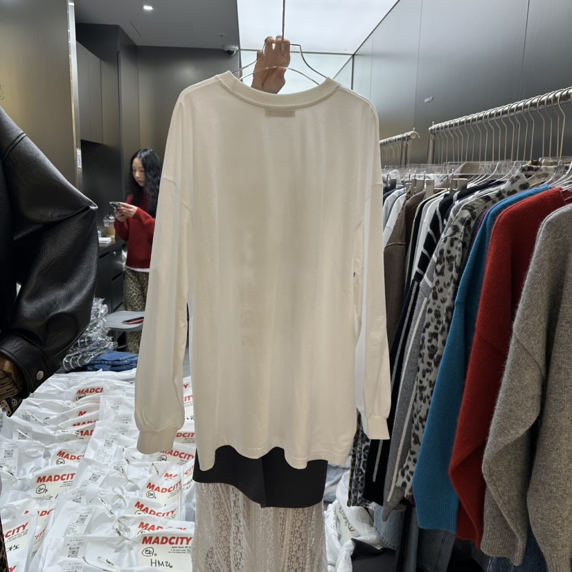 MADCITY東大門㊣實拍女士新款職業25秋冬真品推薦時尚長袖T恤MADCITY長袖T恤