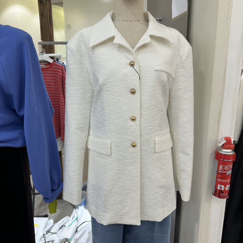 REFLAT韓國代購㊣女士新品時尚25秋冬休閑夾克復古寬松紐扣REFLAT夾克
