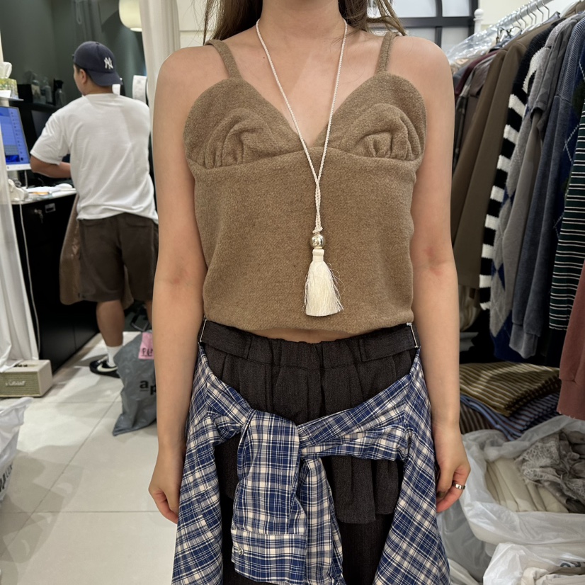 EGG IS東大門㊣直郵女裝新款人氣職業時尚吊帶背心羊毛緊身EGG IS吊帶/背心圖色1
